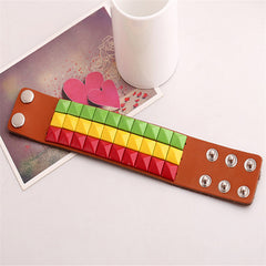 Unisex Jamaican Reggae Leather Bracelet