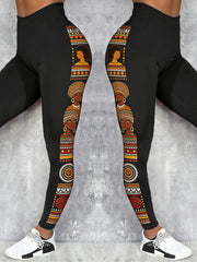 Women's Black History Print Velvet Leggings