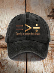 Unisex Equality Is Greater Than Division Black History Month Hat