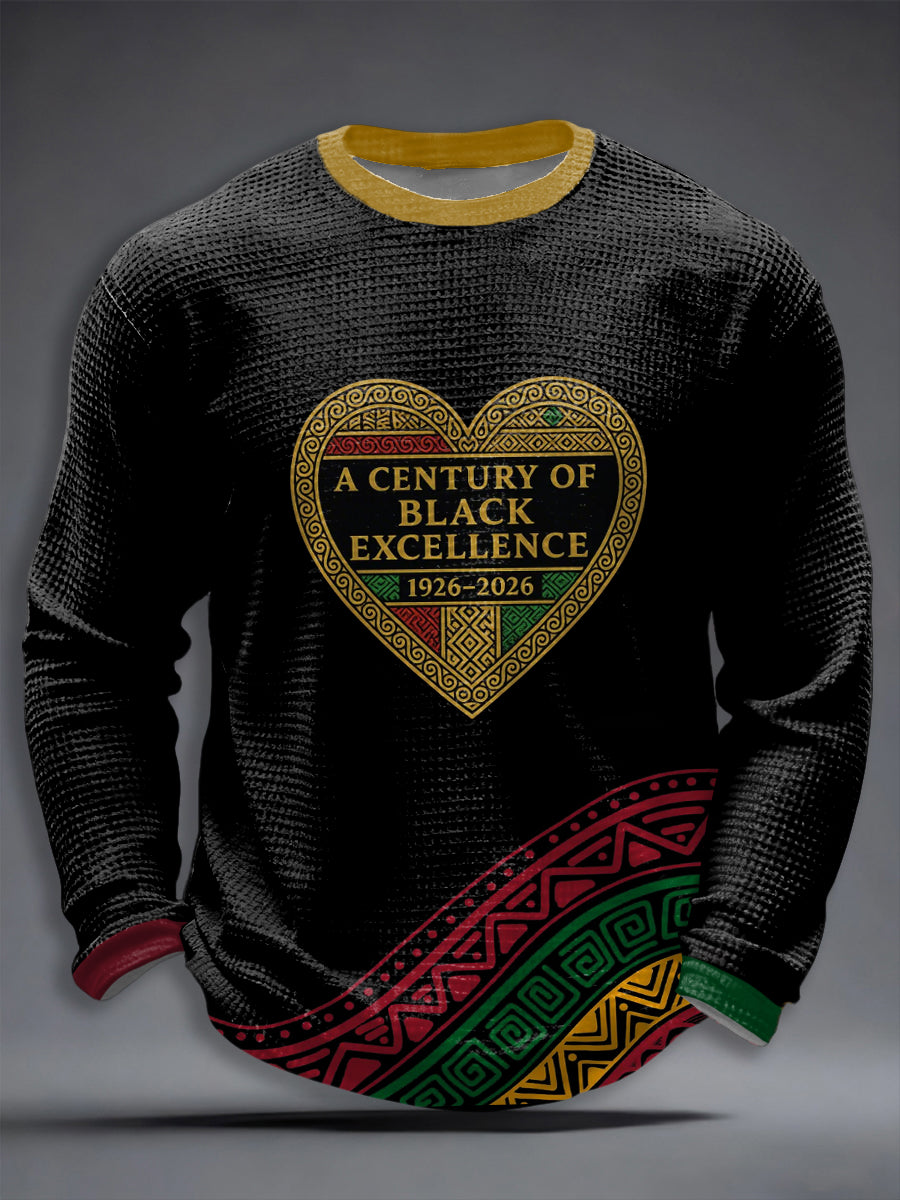 Men's Celebrating 100 Years of History Waffle Long Sleeve T-Shirt