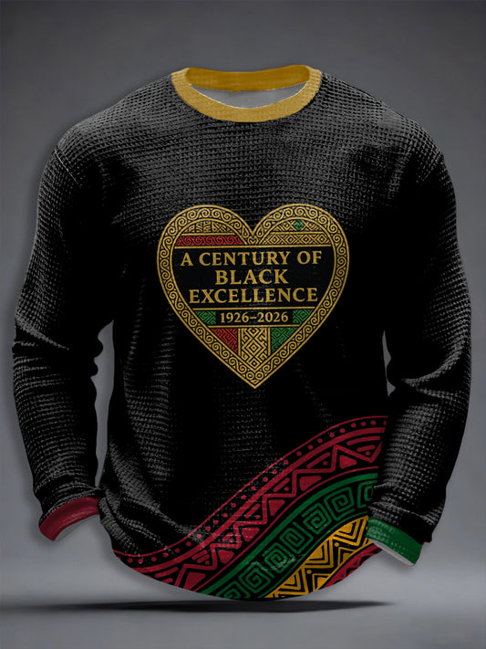 Men's Celebrating 100 Years of History Waffle Long Sleeve T-Shirt