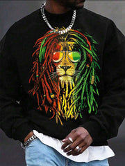 Men's Black History Month Lion Crew Neck Sweatshirt