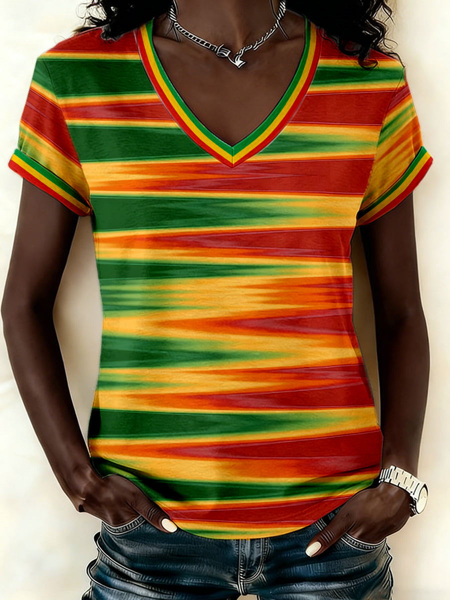 Women's Reggae Music Inspired Print T-Shirt