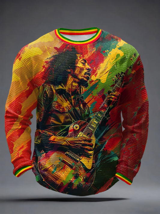 Men's Reggae Waffle Long-Sleeve T-Shirt