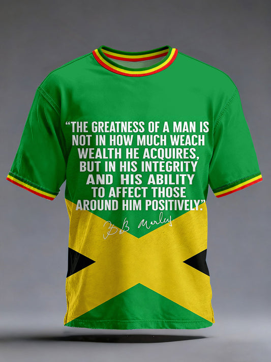 Men's Reggae Music Inspired Print T-Shirt