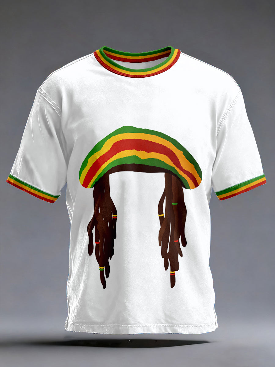 Men's Reggae Music Inspired Print T-Shirt