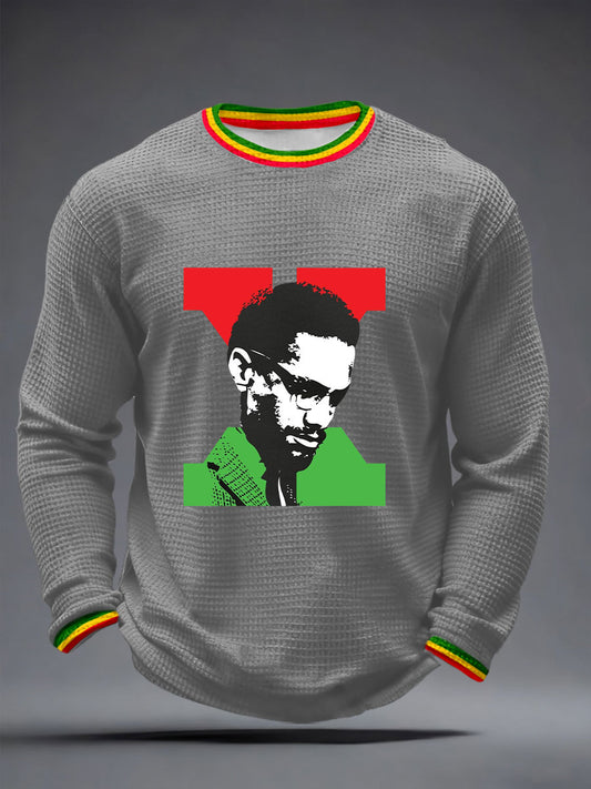 Men's Black History Month Waffle Long-Sleeve T-Shirt
