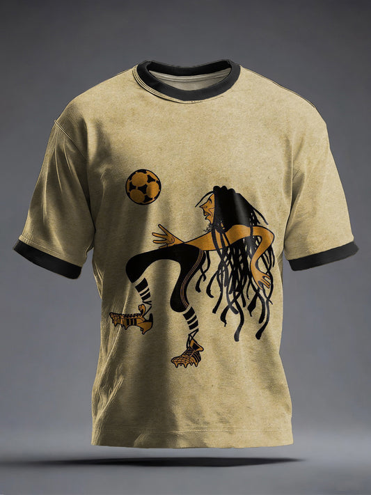 Men's Reggae Music Inspired Print Vintage T-Shirt