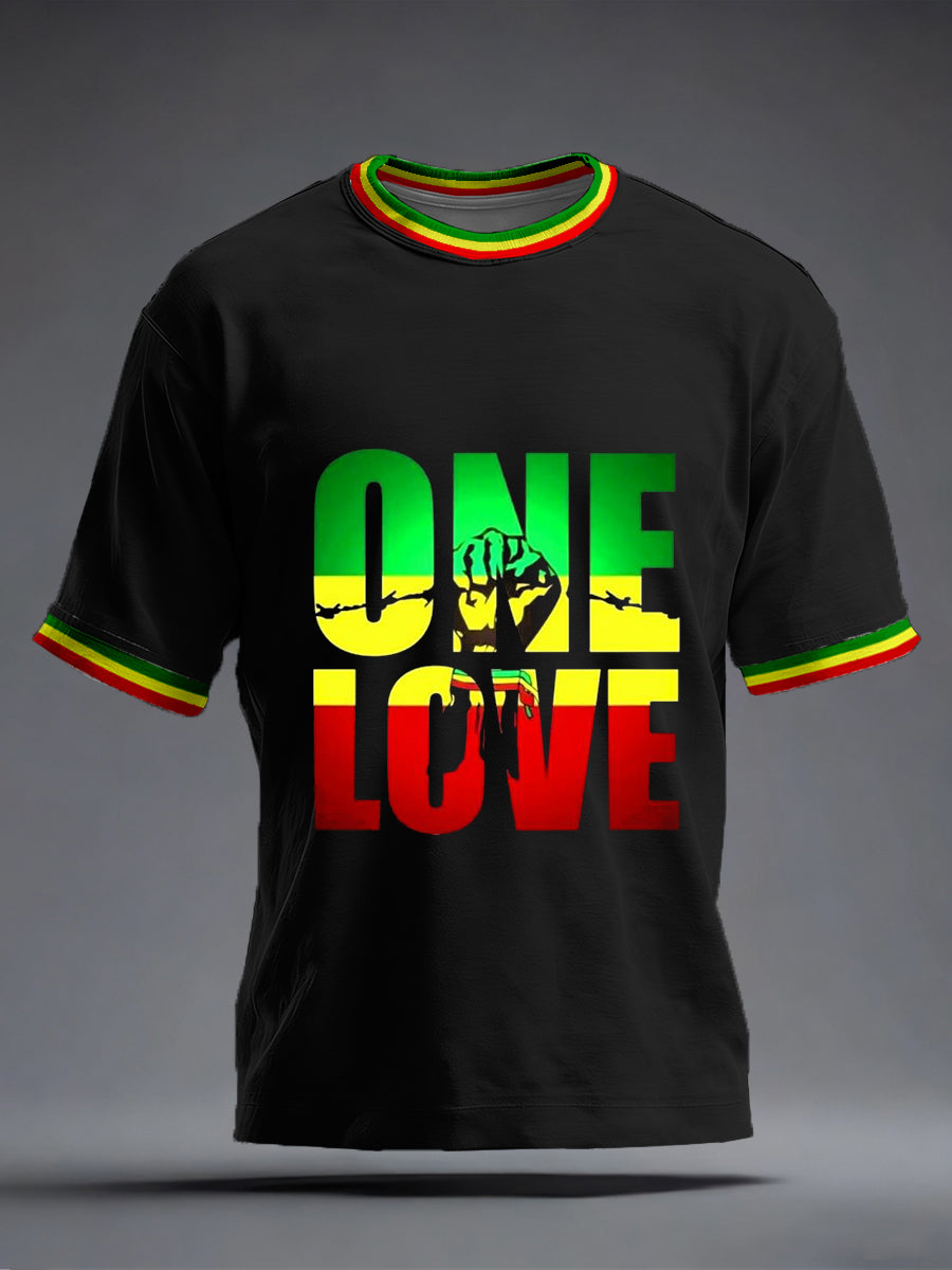 Men's Reggae Music Inspired Print T-Shirt