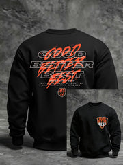 Men's Good Better Best Print Football Fans Gameday Casual Sweatshirt