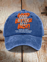 Unisex Good Better Best Print Football Fans Print Hat