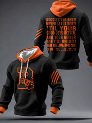 Men's Bears Best Football Lover Printed Hoodie