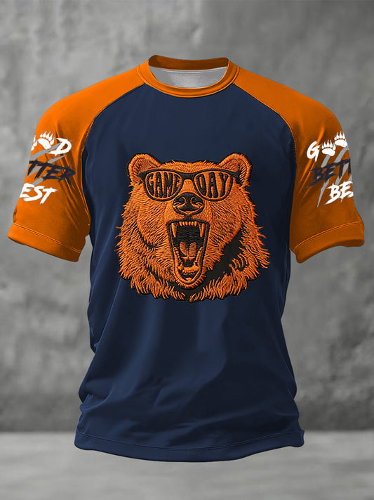 Men's Good Better Best Print Football Fans Short Sleeve T-Shirt