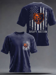 Unisex Bears Nation Football Lover Printed T-shirt
