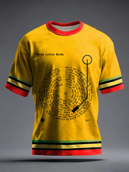 Men's Reggae Music Inspired Print T-Shirt