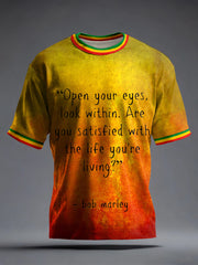 Men's Reggae Music Inspired Print T-Shirt