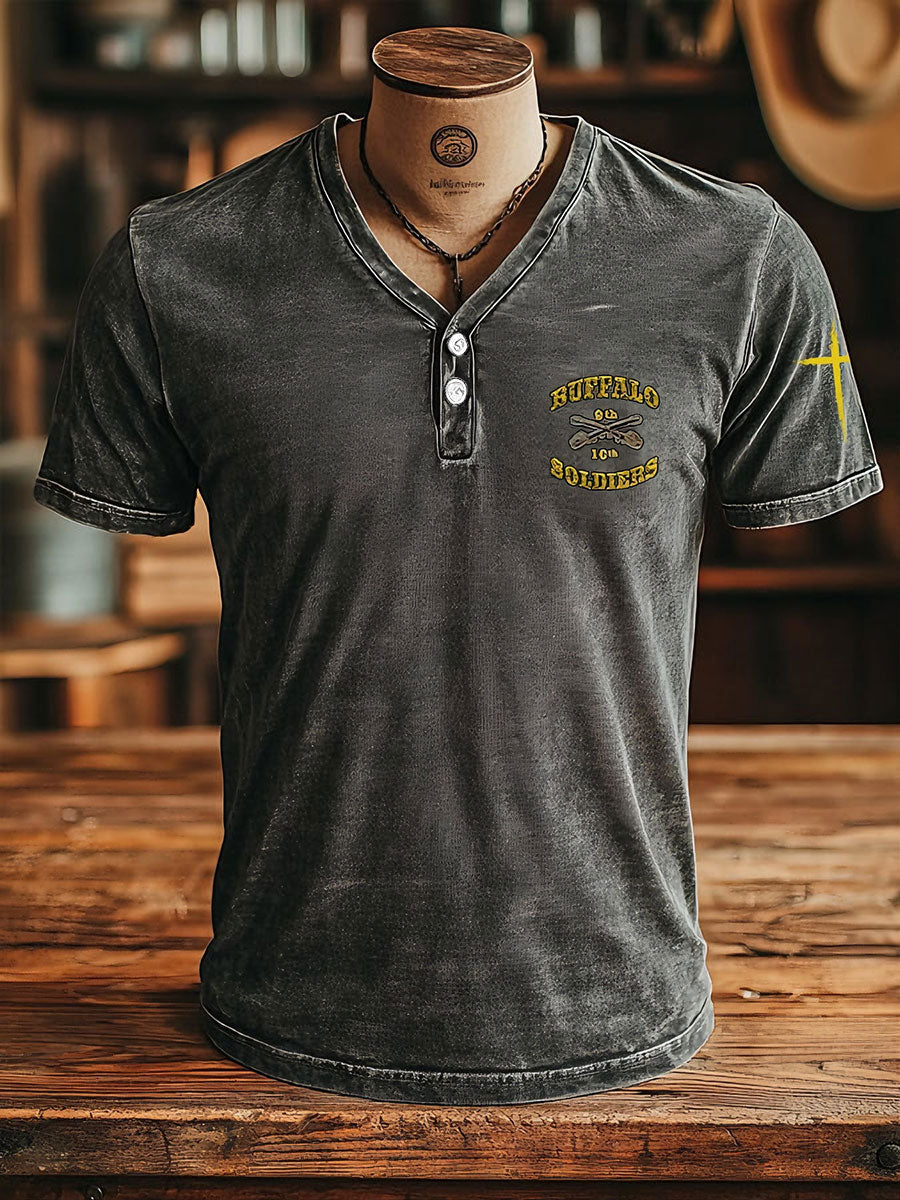 Men's USA Black Soldier T-Shirts