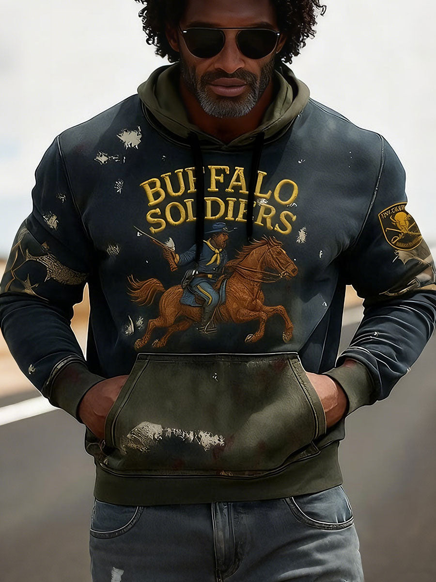 Men's American Black Soldier Hoodies