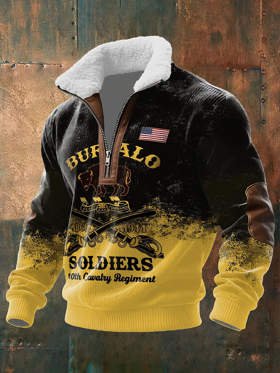 Men's USA Black Soldier Sweatshirts