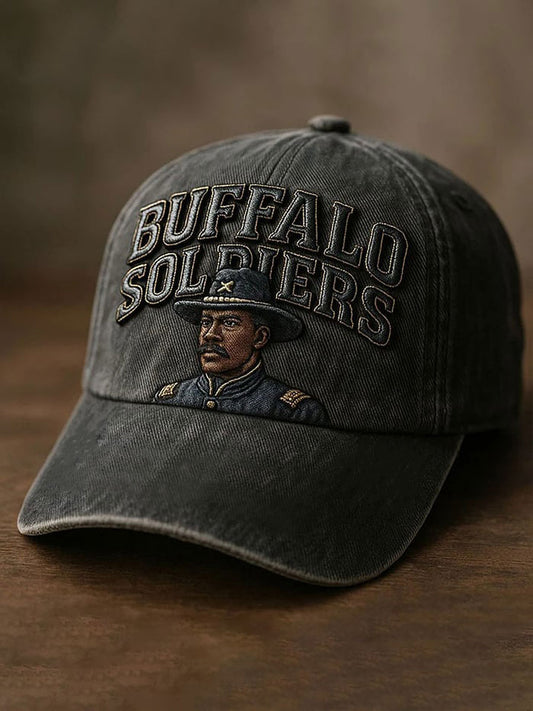 African American soldier, neutral hats