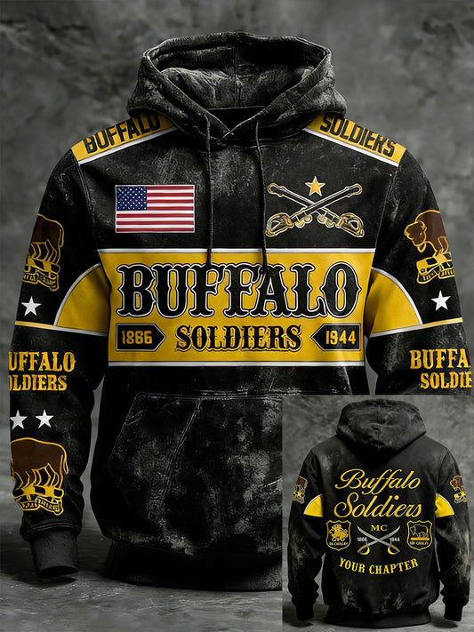 Men's American Black Soldier Hoodies