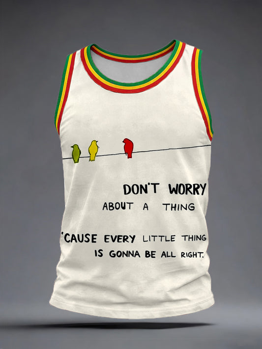 Men's Reggae Music Inspired Print Tank Top