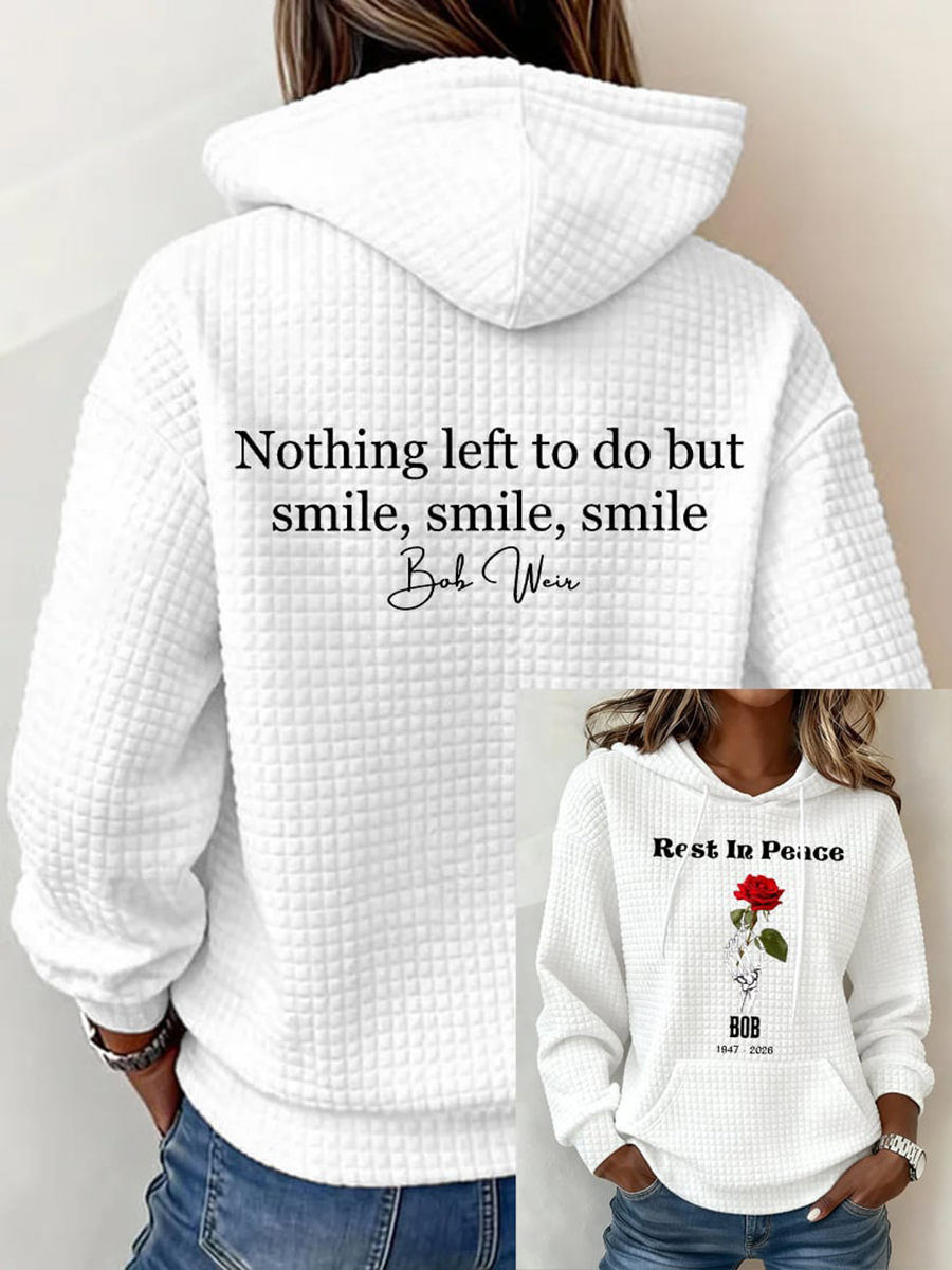 Women's RIP Bob Weir Large-sized Hooded Sweatshirt