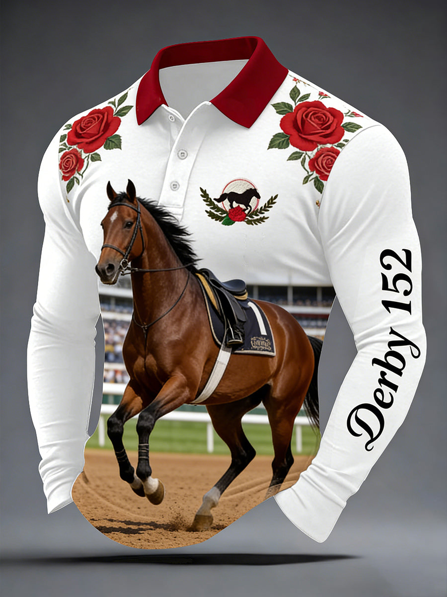 Men's Derby Horse Racing 2026 Print Shirt