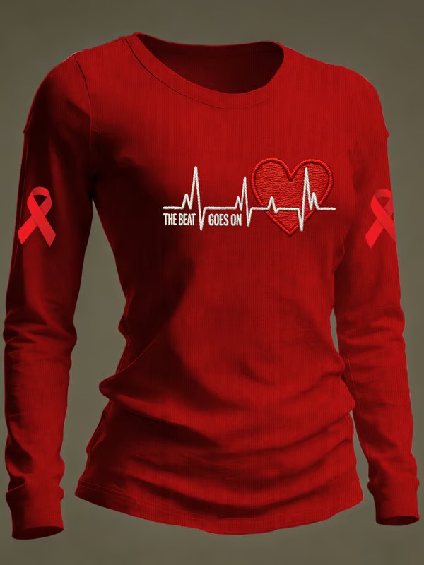Women's Heart Disease Awareness Long-sleeved T-shirt