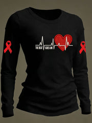 Women's Heart Disease Awareness Long-sleeved T-shirt