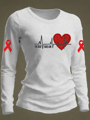 Women's Heart Disease Awareness Long-sleeved T-shirt