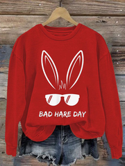 Women's Bunny Football Music Lover Printed polyester sweatshirt