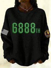Women's The 6888th Black History Waffle Sweatshirt