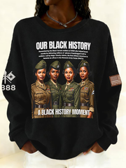 Women's The 6888th Black History Waffle Sweatshirt