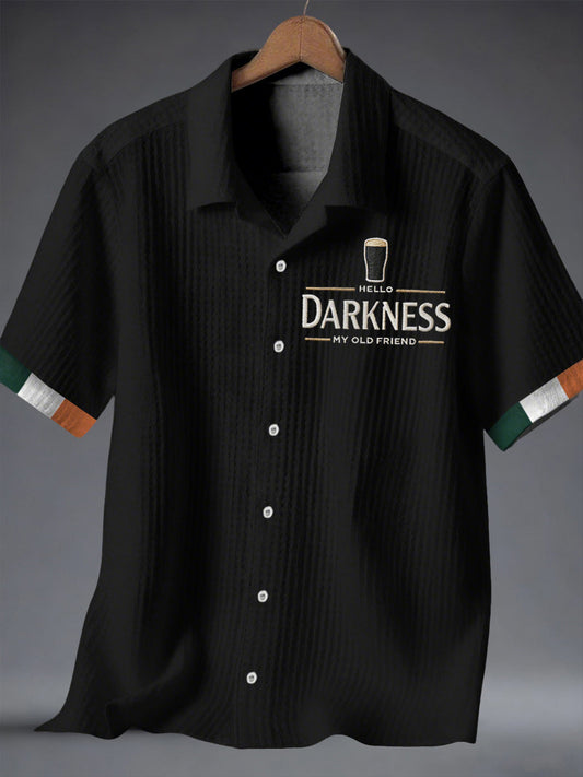 Men's Hello Darkness My Old Friend Waffle Shirt