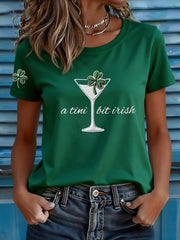Women's St. Patrick's Day Shamrock Art Short-Sleeve T-Shirt
