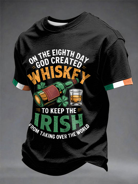 Men's Irish Whiskey Printed short sleeves t-shirt