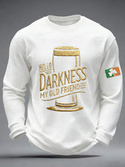 Men's Hello Darkness My Old Friend Waffle Long Sleeve T-Shirt