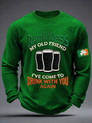 Men's Hello Darkness My Old Friend Waffle Long Sleeve T-Shirt