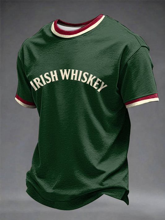 Men's Irish Whiskey Long Life Full Heart Wet Mouth short sleeves t-shirt