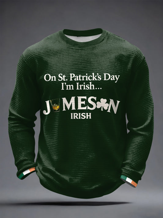 Men's Irish Whiskey Waffle Long Sleeve T-Shirt