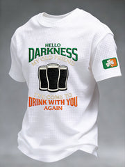 Men's Hello Darkness My Old Friend Waffle Short Sleeve T-shirt