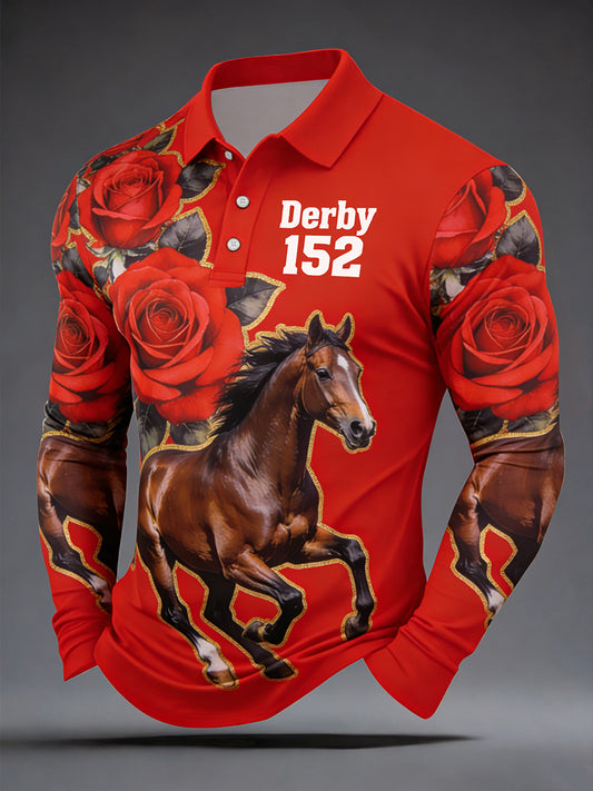 Men's Derby Horse Racing 2026 Print Shirt