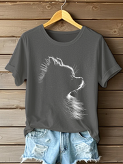 Women's Pomeranian Print Casual T-Shirt