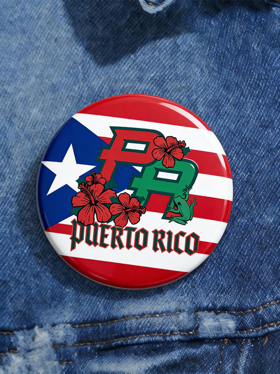 Unisex Puerto Rico Brooch