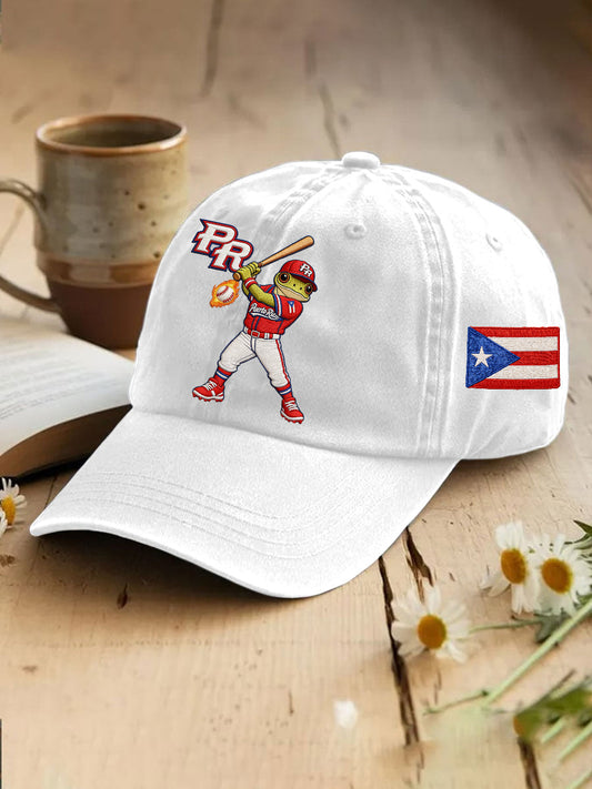 Unisex Puerto Rico Baseball Print Hat