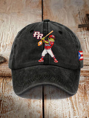 Unisex Puerto Rico Baseball Print Hat
