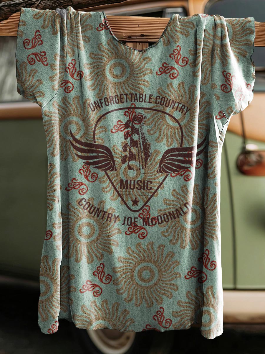 Women's Country Joe Hippie Music Short Sleeves T-shirt