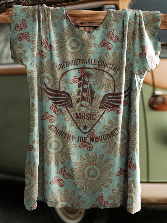 Women's Country Joe Hippie Music Short Sleeves T-shirt