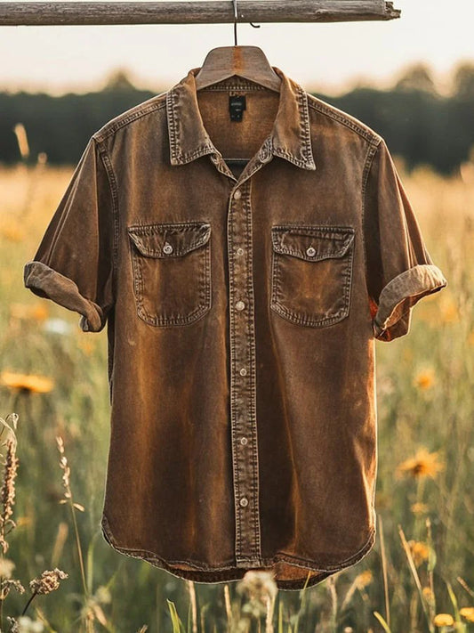 Men's Western Short Sleeve Shirt